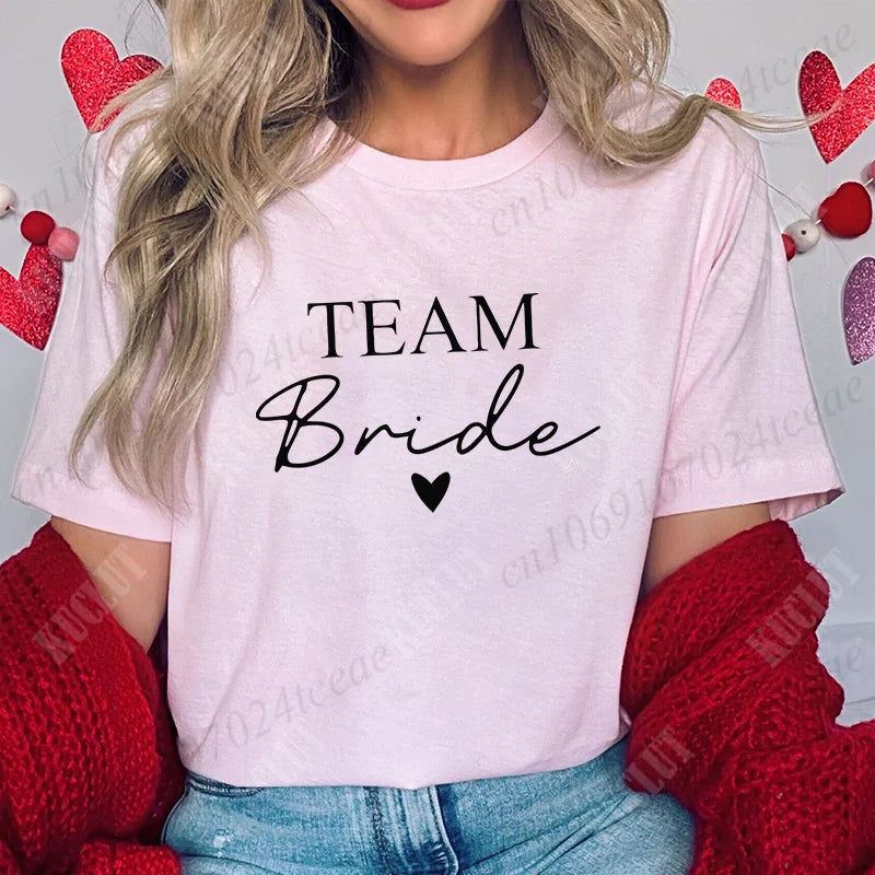 T-Shirt "Team Bride" para Mulher – Despedida de Solteira e Bridal Shower