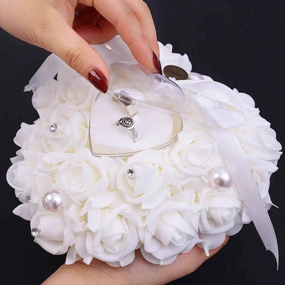 Conjunto Porta-Alianças e Cesto para Pétalas