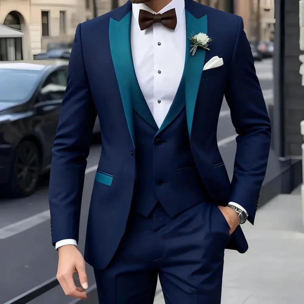 Fato Jacquard de 3 Peças para Homem