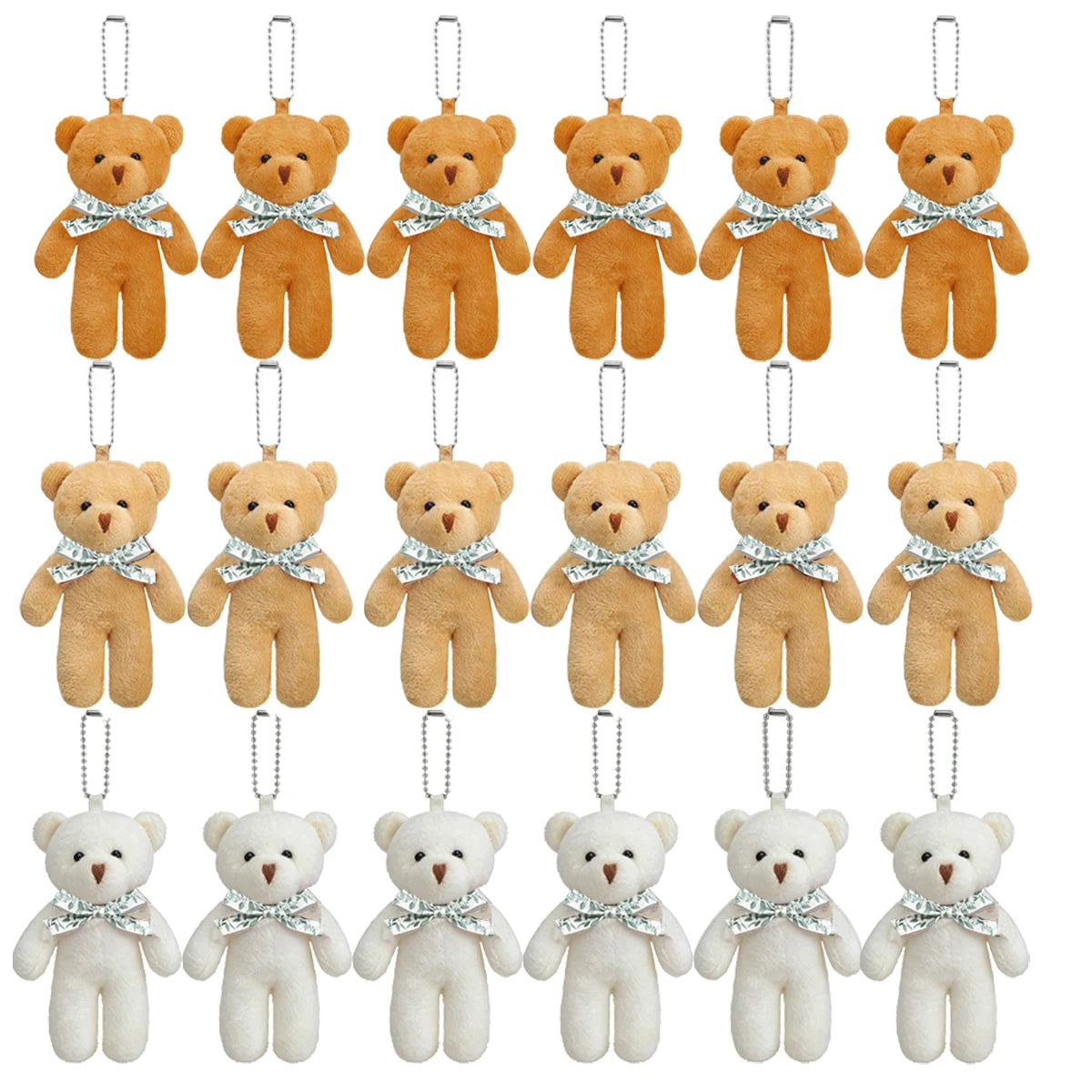 Mini Ursinhos com Chaveiro e Tag de Agradecimento
