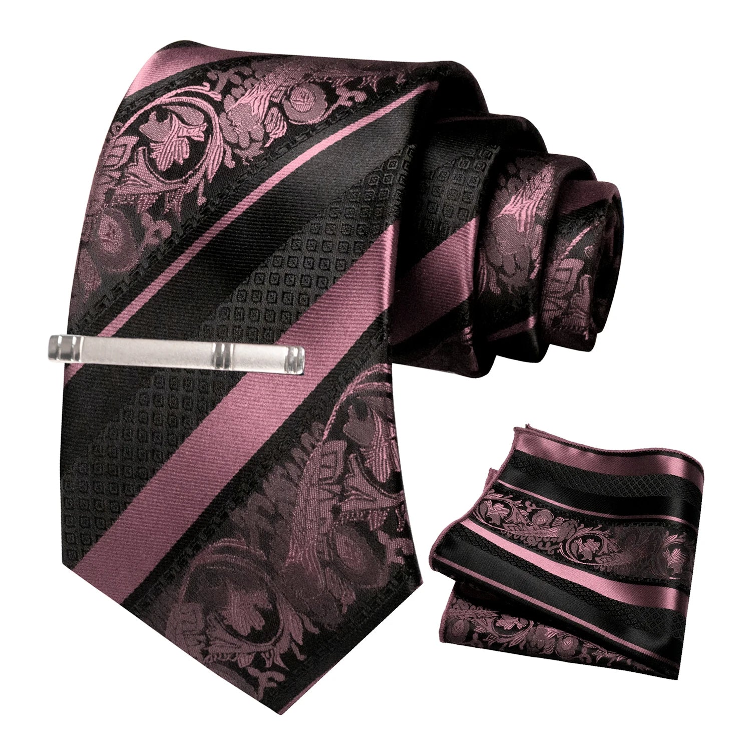 Conjunto de Gravata Floral para Homem