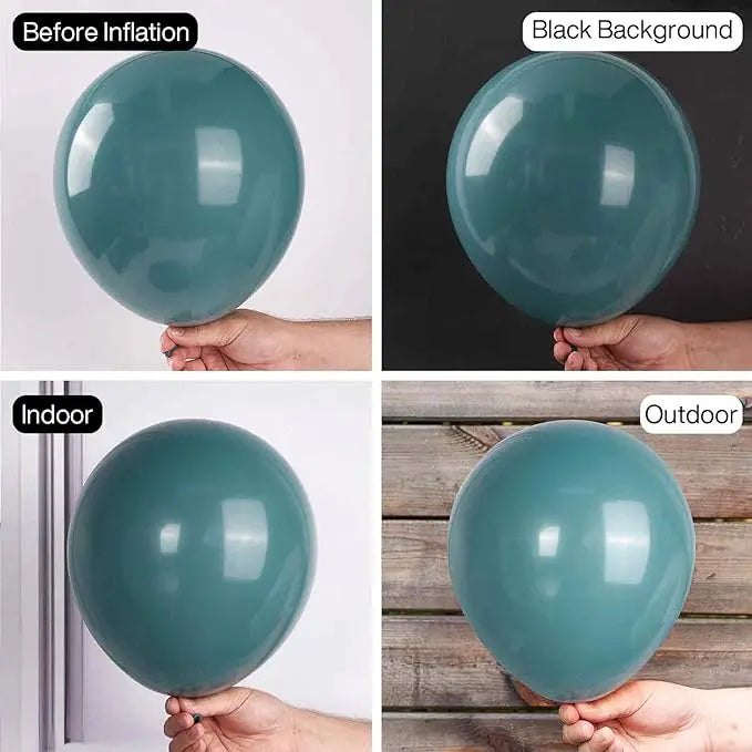 Pack de 100 Balões Azul Poeirento (Dusty Blue) – Decoração Elegante para Festas e Casamentos