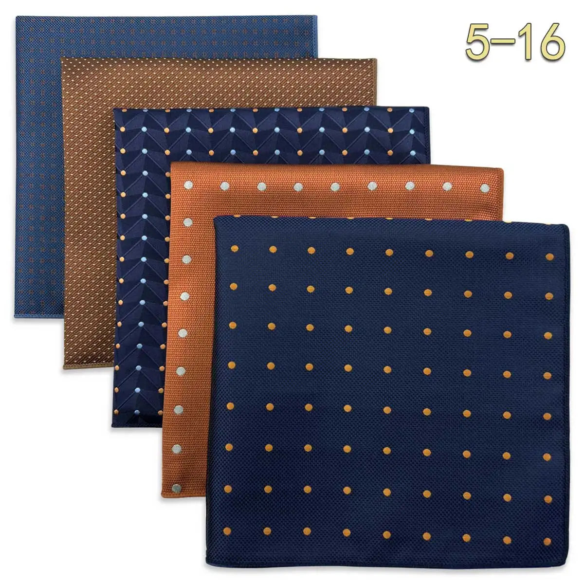 Conjunto de 5 Lenços de Bolso para Homem