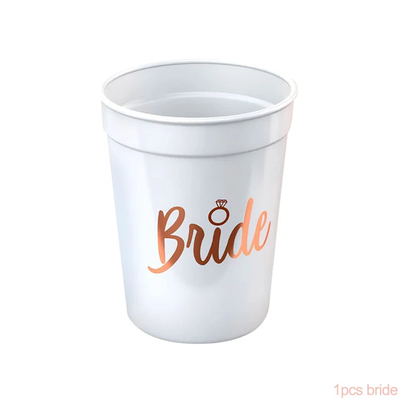 Copos "Bride & Team Bride" – Conjunto para Despedida de Solteira