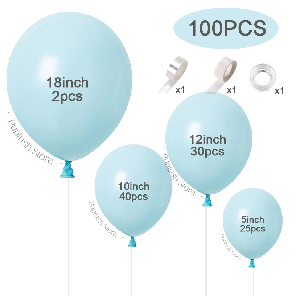 Pack de 100 Balões Azul Poeirento (Dusty Blue) – Decoração Elegante para Festas e Casamentos
