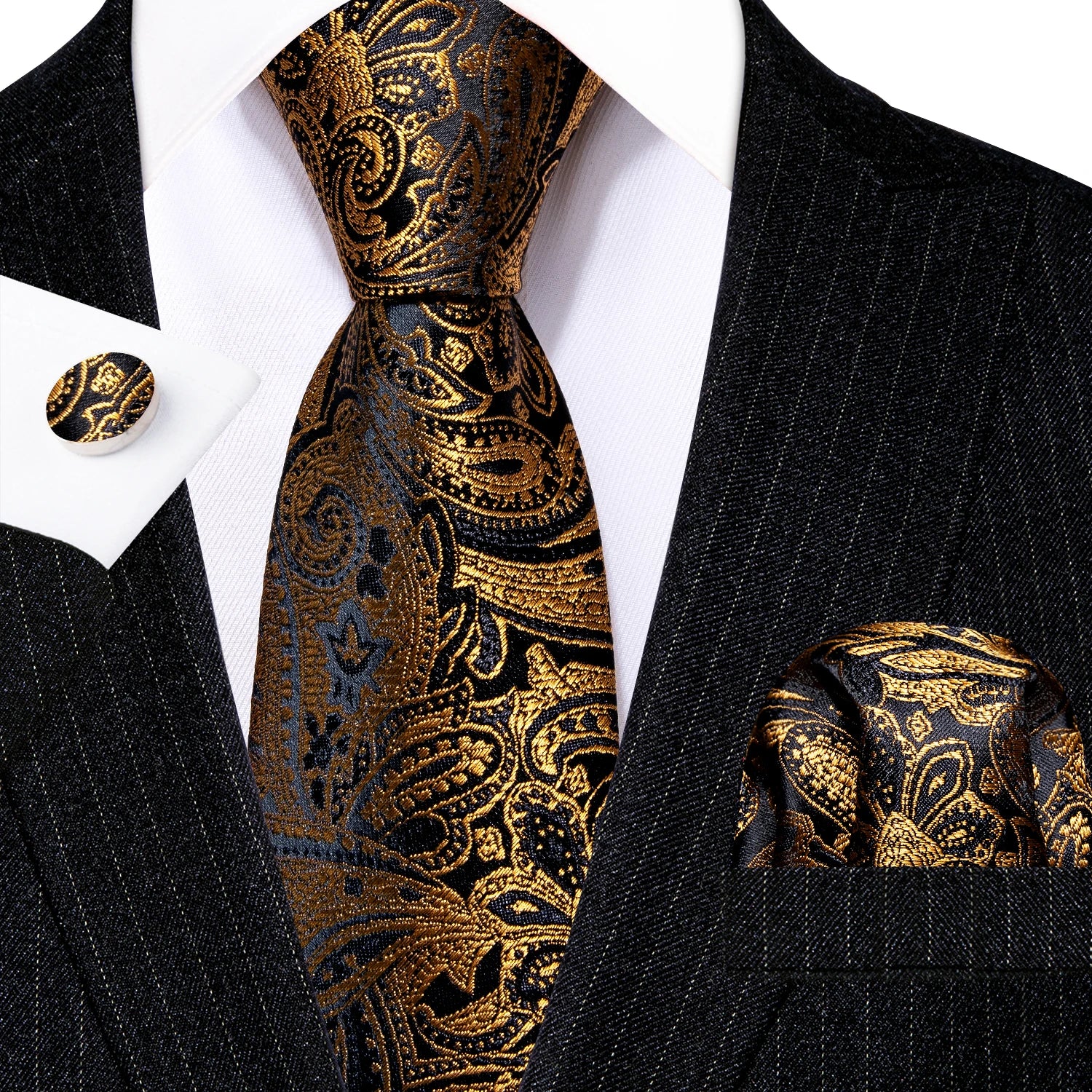 Conjunto de Gravata Jacquard Premium