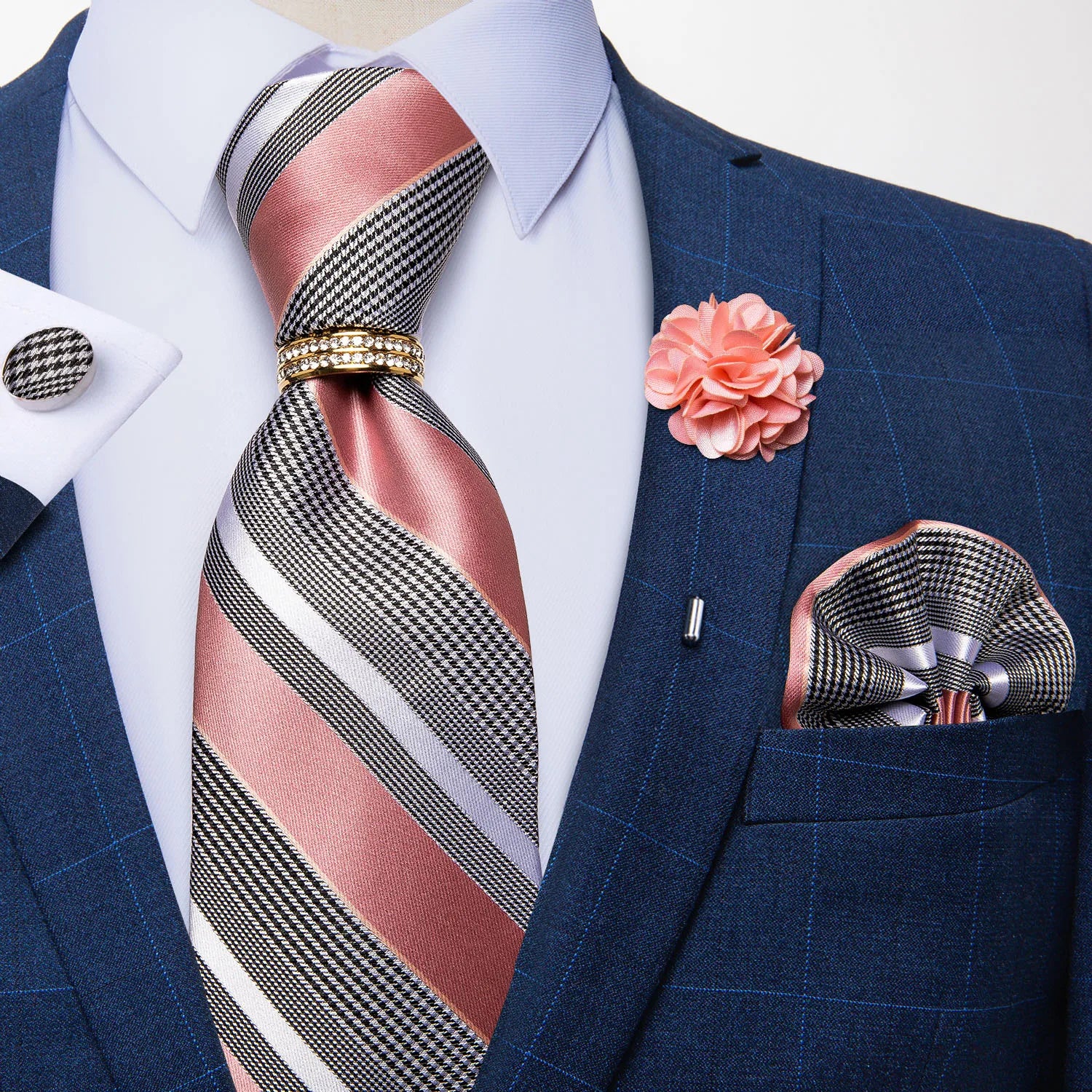 Conjunto Premium de Gravata Floral para Homem