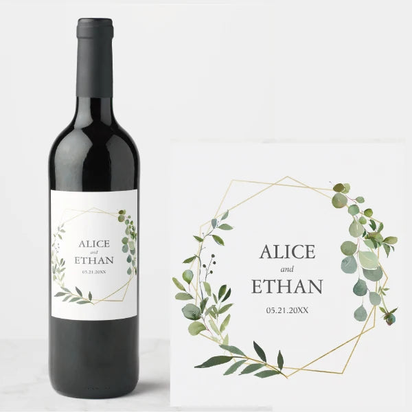 Etiquetas Personalizadas para Garrafas de Vinho — Kit com 30 Unidades