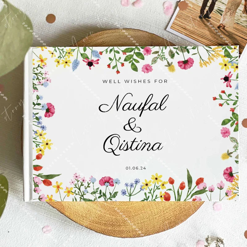 Livro de Honra Branco Personalizado | Livro de Assinaturas para Casamento