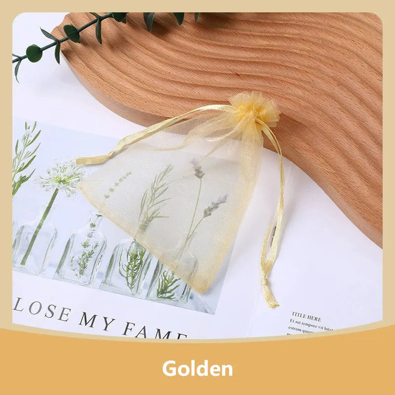 Saquinhos de Organza para Lembranças de Casamento — Kit com 100 Unidades