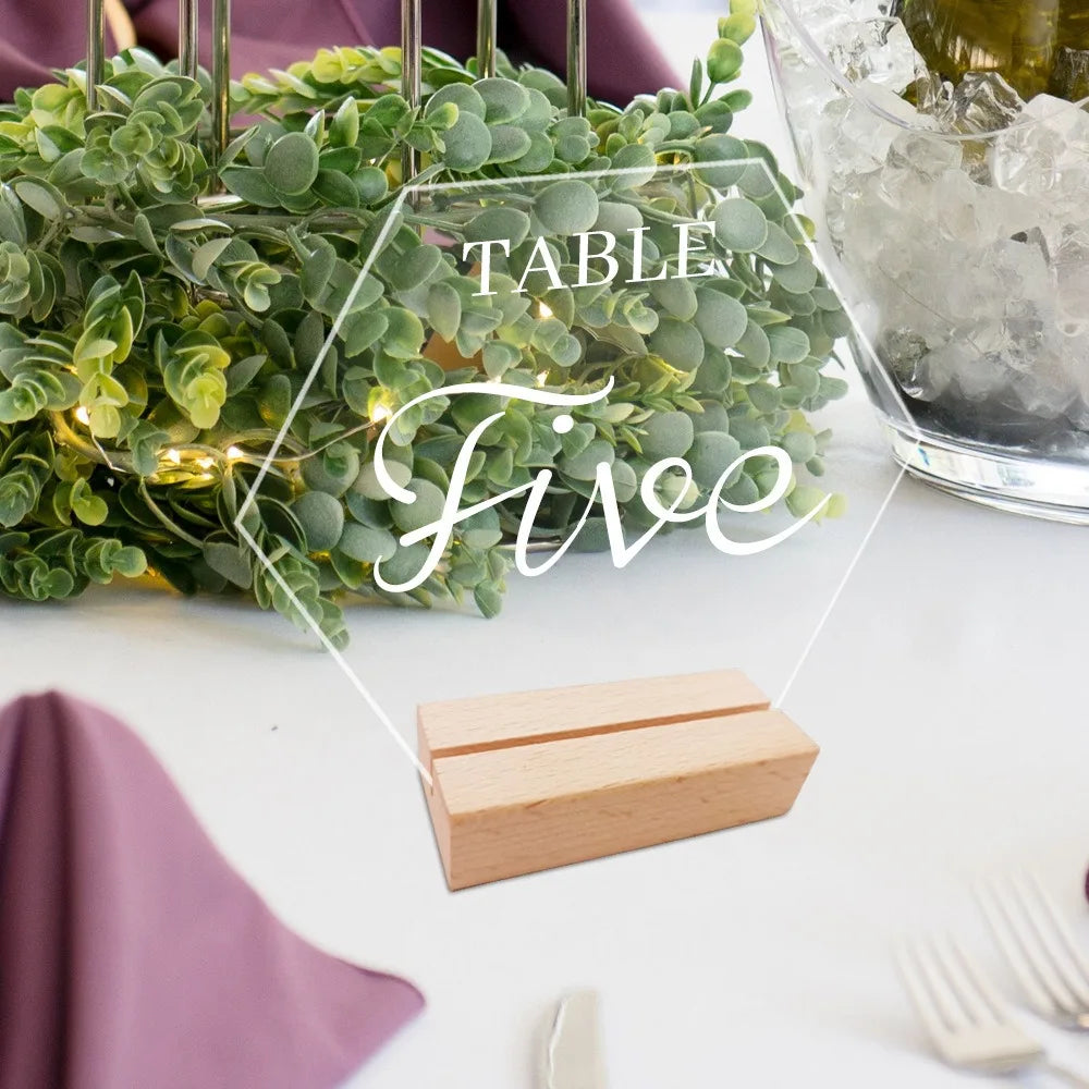 Suporte Acrílico para Cartões de Mesa, Menus e Números de Mesa