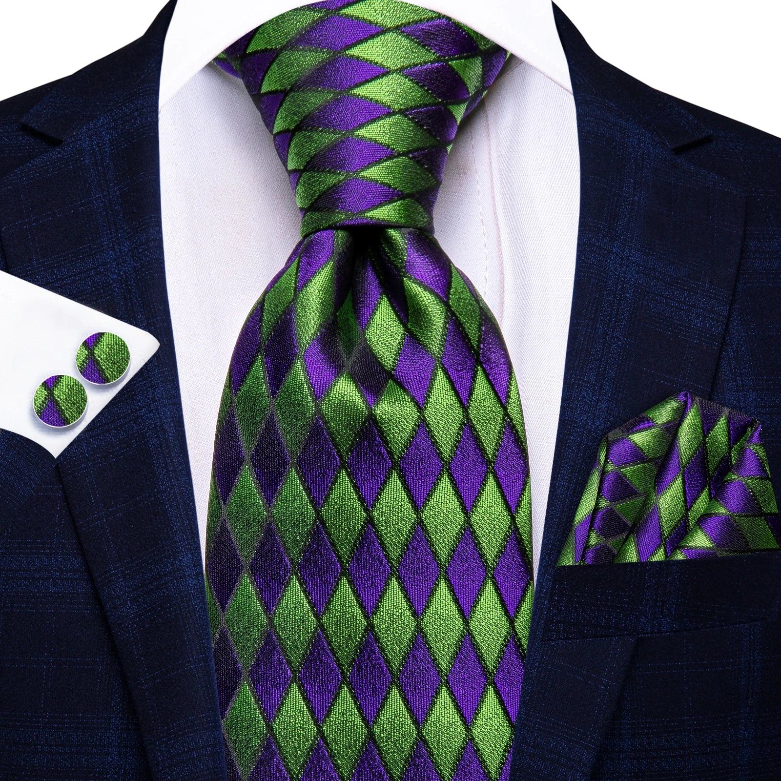 Conjunto Premium de Gravata Verde para Homem