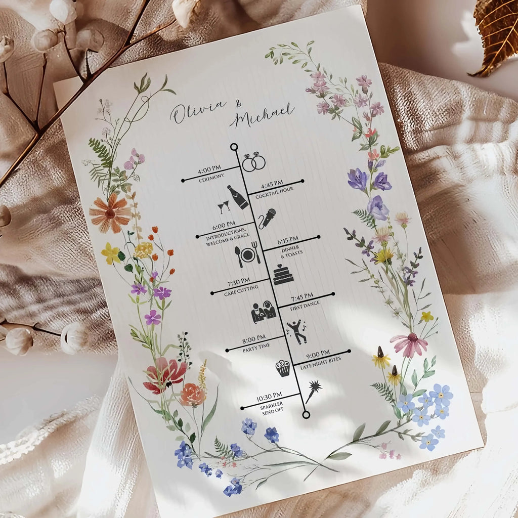 Menus de Casamento Premium com Impressão Letterpress