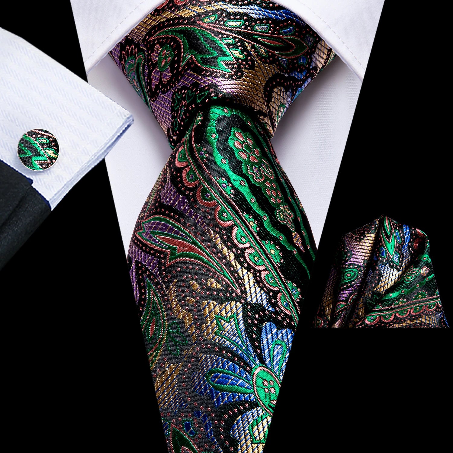 Conjunto Premium de Gravata Verde para Homem