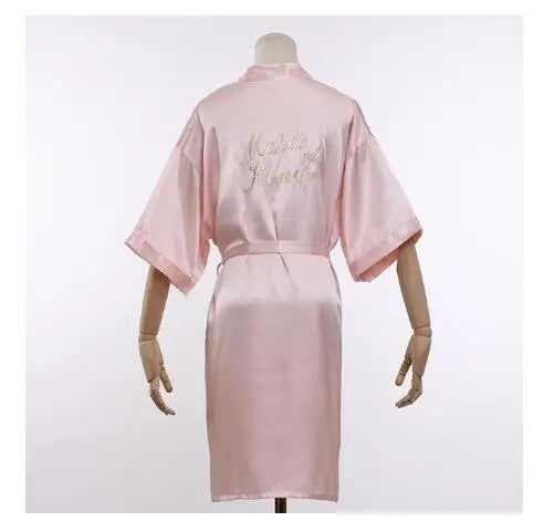 Robe de Cetim para Noiva com Bordado
