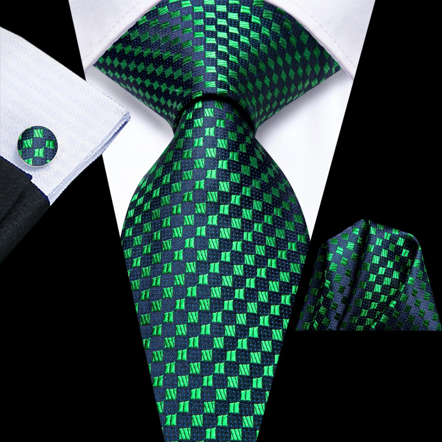 Conjunto Premium de Gravata Verde para Homem