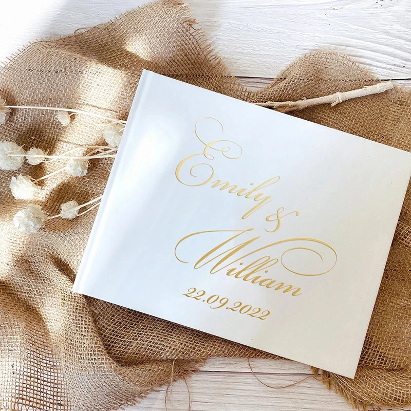 Livro de Honra Personalizado Horizontal | Álbum de Assinaturas e Recordações