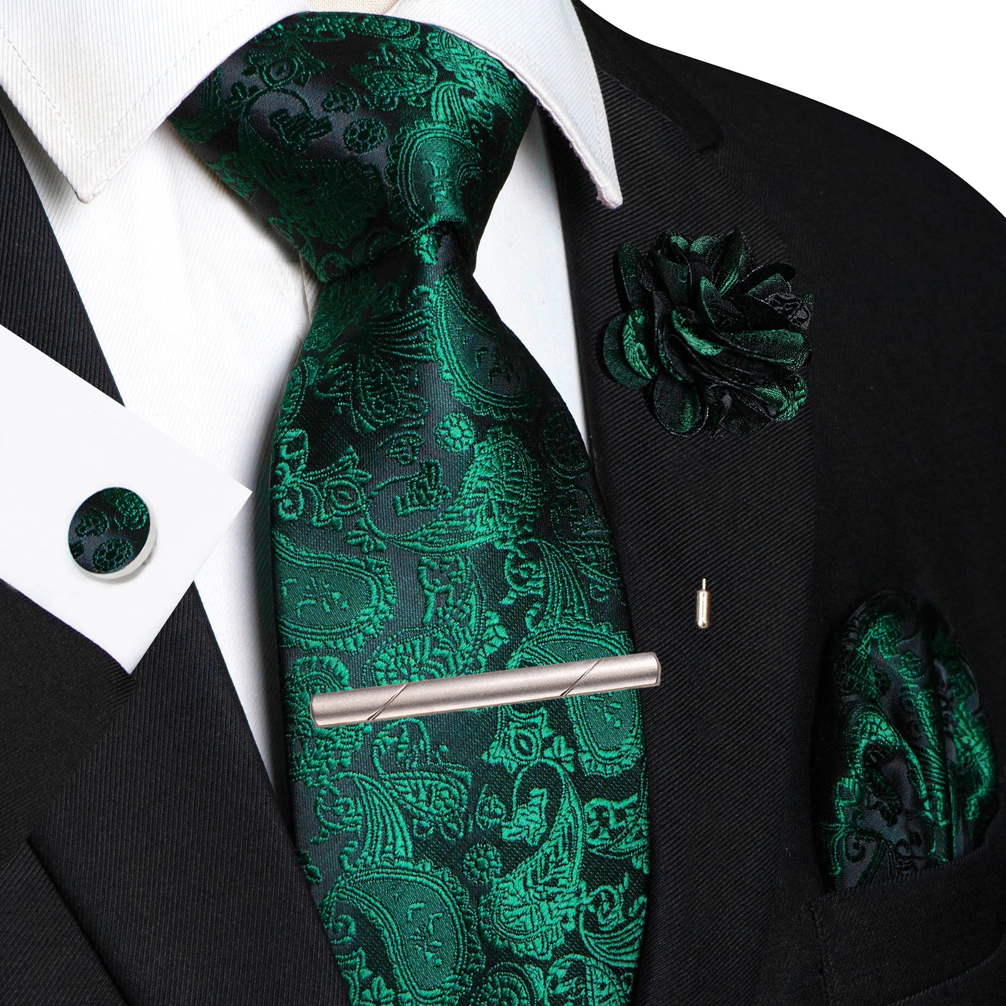 Conjunto de Gravata Paisley Premium