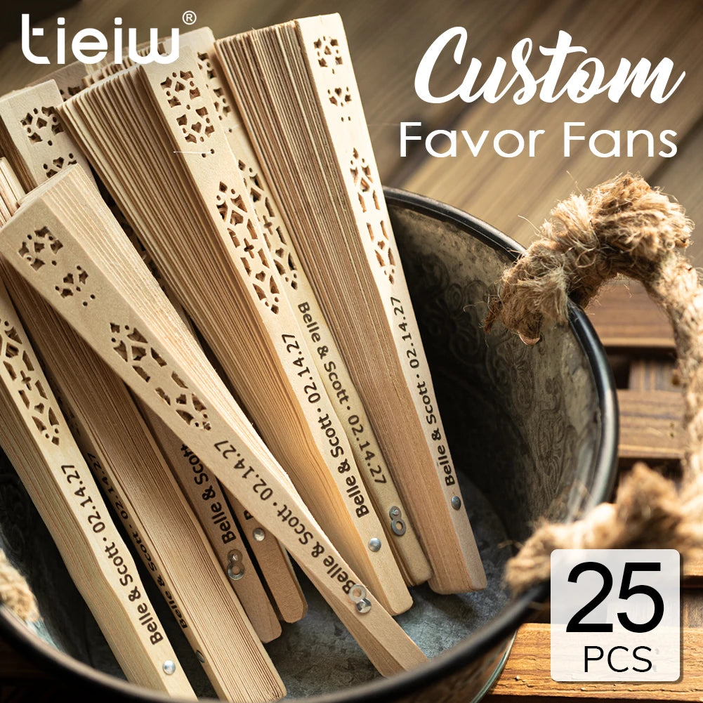 Leques de Madeira Personalizados para Casamento