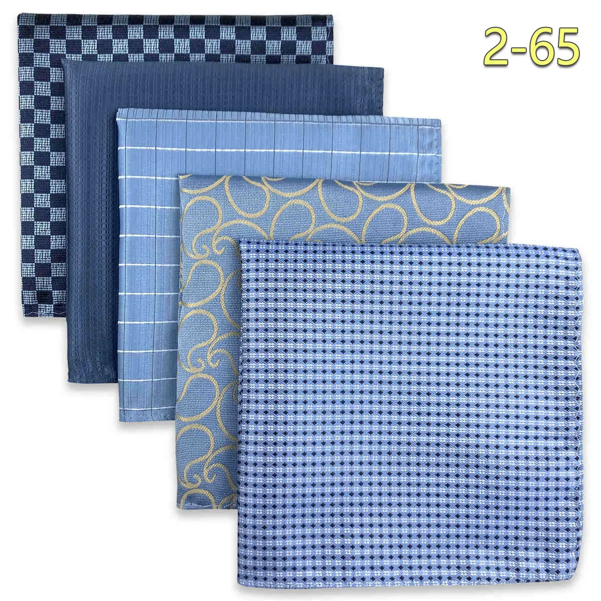 Conjunto de 5 Lenços de Bolso para Homem