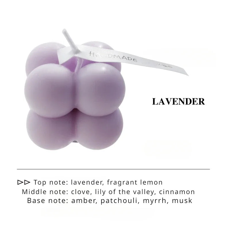 Velas Mini Cube Bubble Perfumadas – Elegância que Encanta