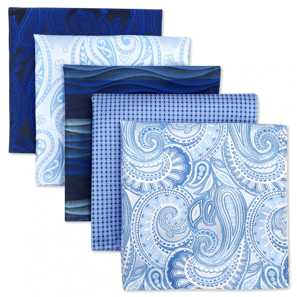 Conjunto de 5 Lenços de Bolso para Homem