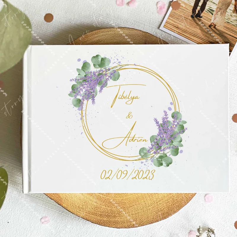 Livro de Honra Branco Personalizado | Livro de Assinaturas para Casamento