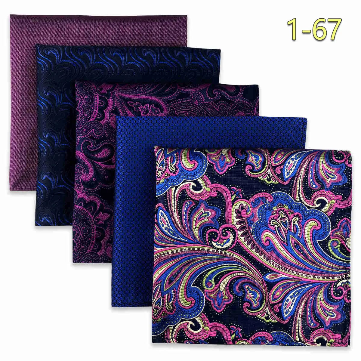 Conjunto de 5 Lenços de Bolso para Homem