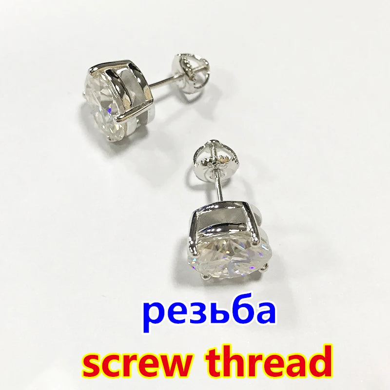 Brincos Moissanite Premium em Prata de Lei 925