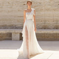 Vestido de Noiva Boho em Chiffon e Renda com Ombro Único