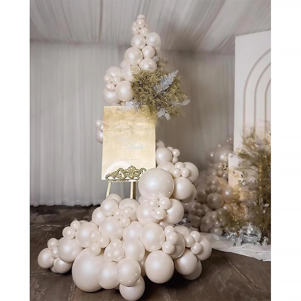 Balões Pérola Branco Leite – 13 cm, 25 cm e 30 cm | Decoração para Casamentos e Festas