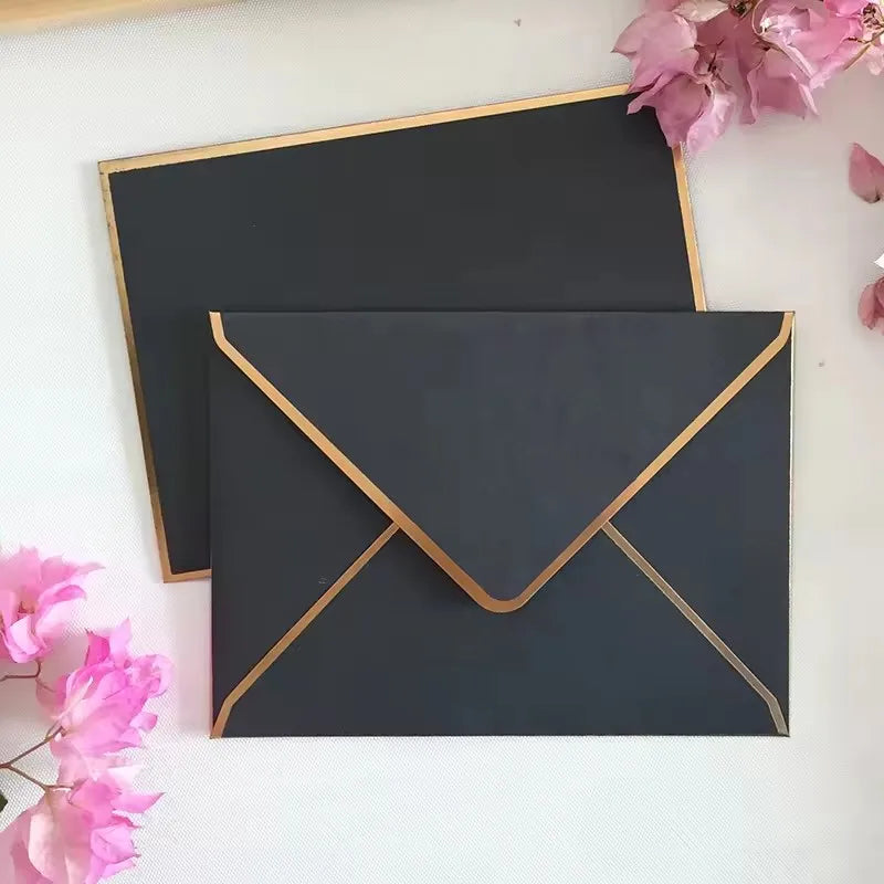 Mini Envelopes Premium com Estampagem Dourada – Pack de 10 | Elegância para Casamentos e Eventos