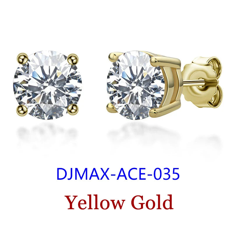 Brincos Moissanite Premium em Prata de Lei 925