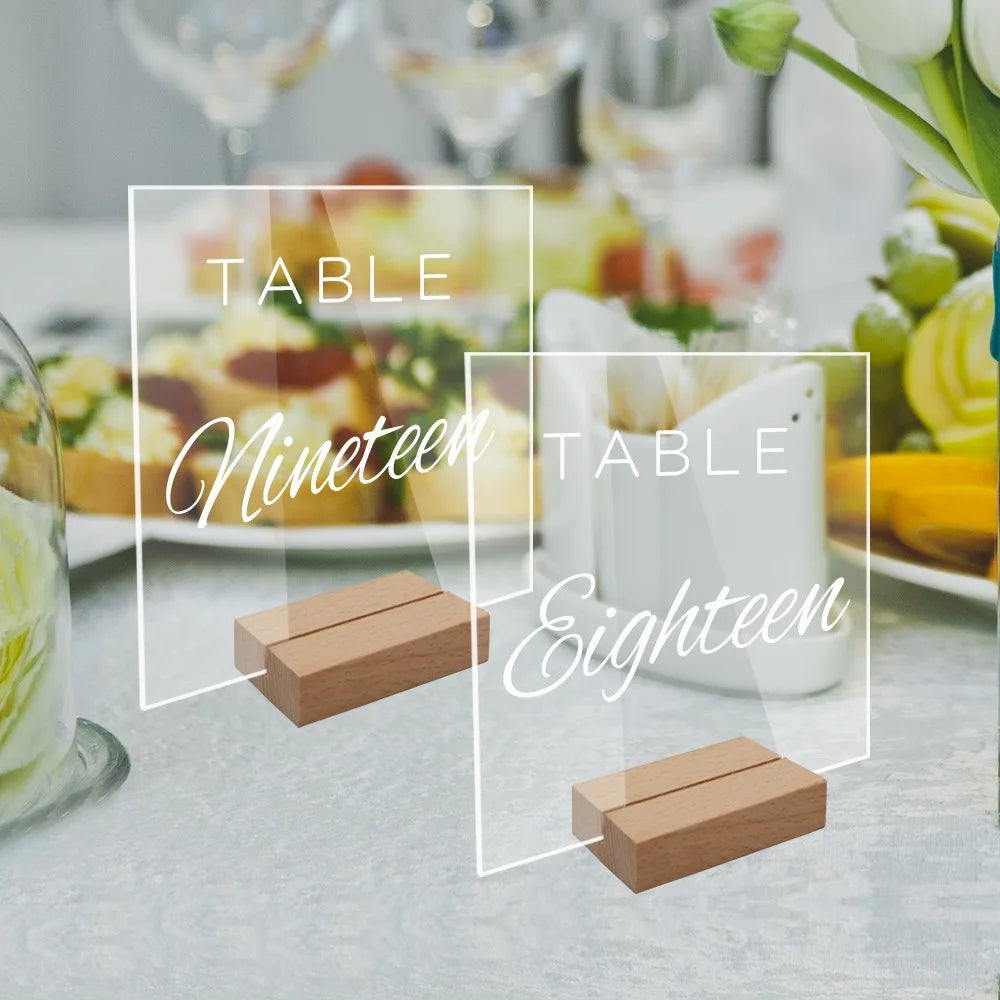 Suporte Acrílico para Cartões de Mesa, Menus e Números de Mesa