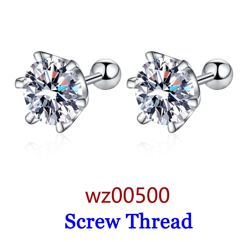 Brincos Moissanite Premium em Prata de Lei 925