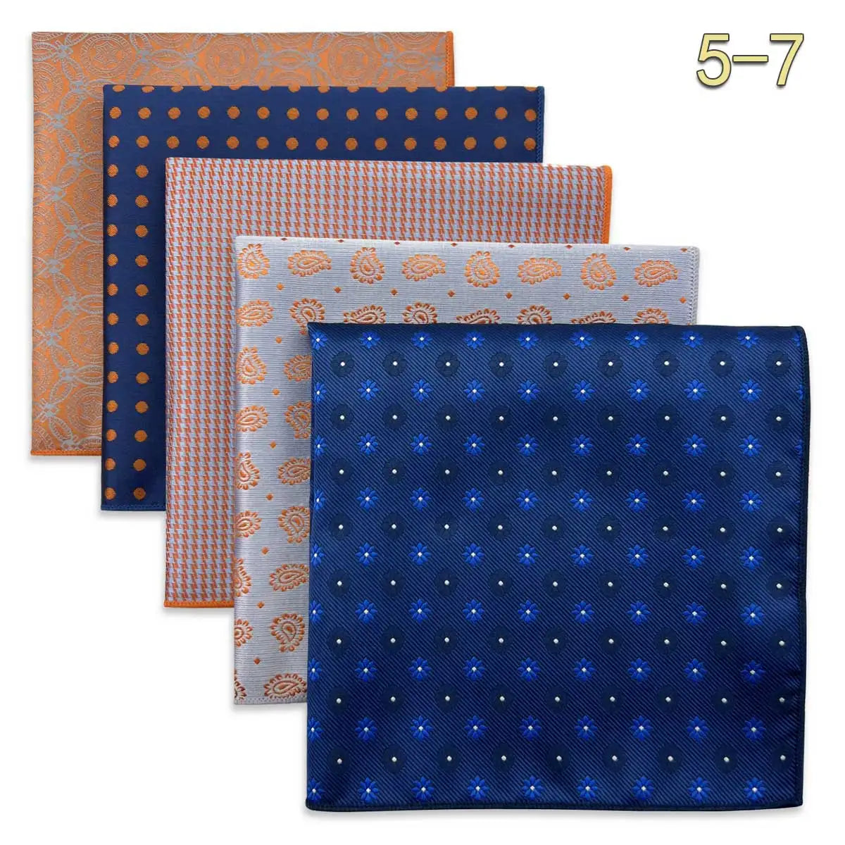 Conjunto de 5 Lenços de Bolso para Homem
