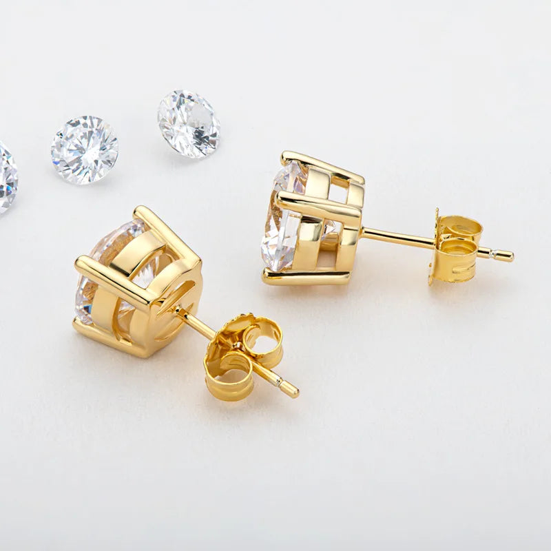 Brincos Moissanite Premium em Prata de Lei 925