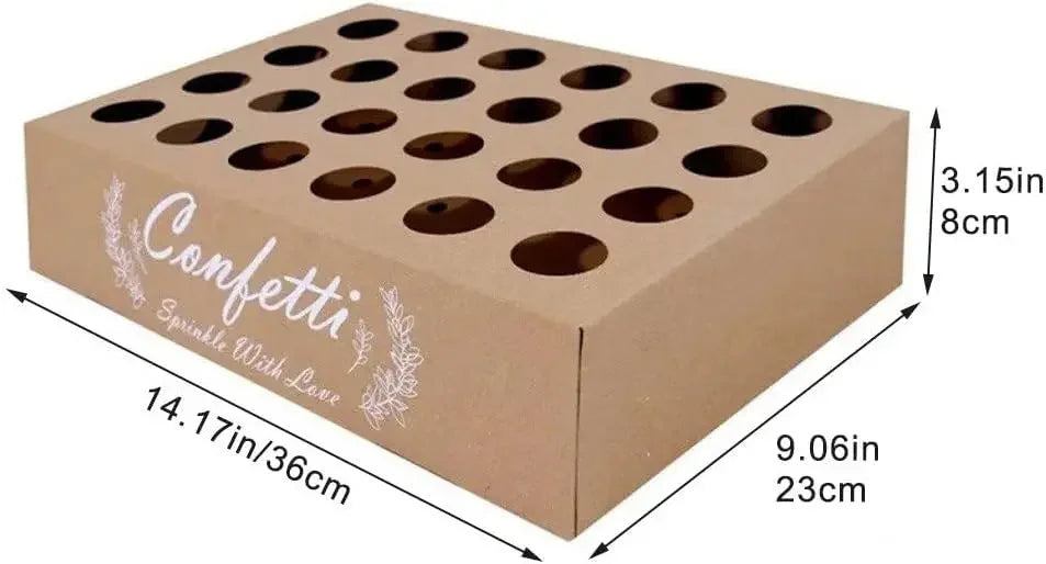 Conjunto de 30 Cones para Confettis com Caixa Suporte – Decoração para Casamentos