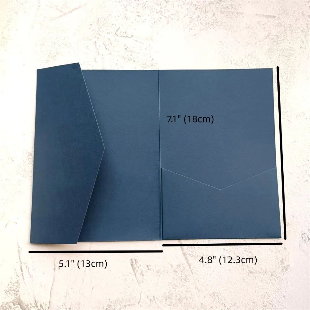Envelopes Pocket Fold Azul-Marinho Premium