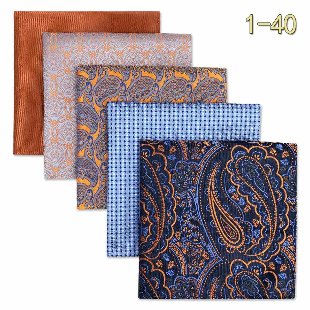 Conjunto de 5 Lenços de Bolso para Homem
