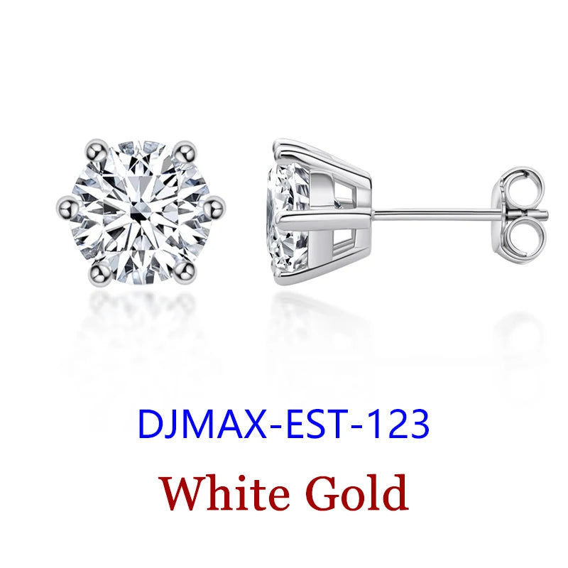 Brincos Moissanite Premium em Prata de Lei 925