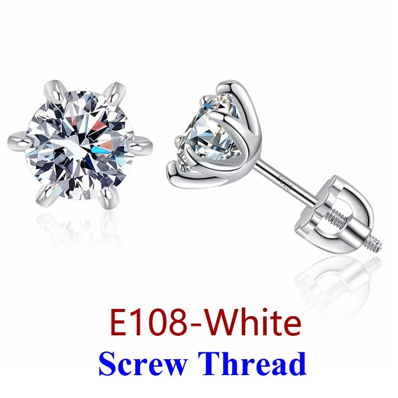Brincos Moissanite Premium em Prata de Lei 925