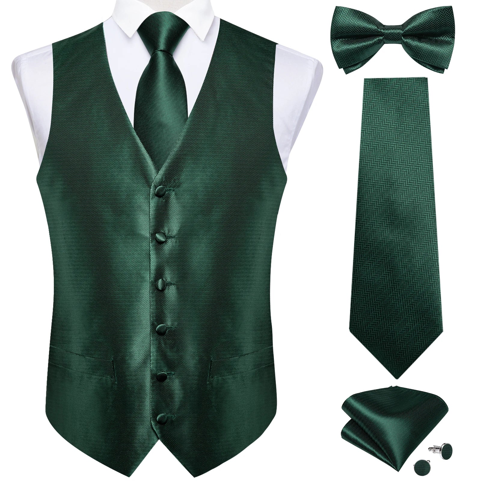 Conjunto Formal Masculino Preto Paisley