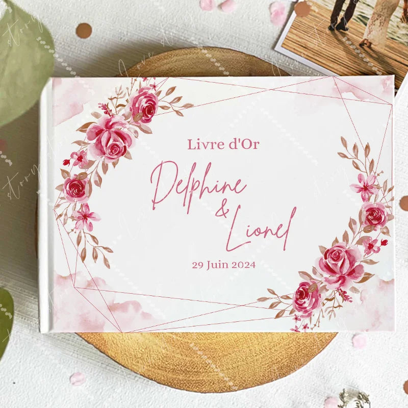 Livro de Honra Branco Personalizado | Livro de Assinaturas para Casamento