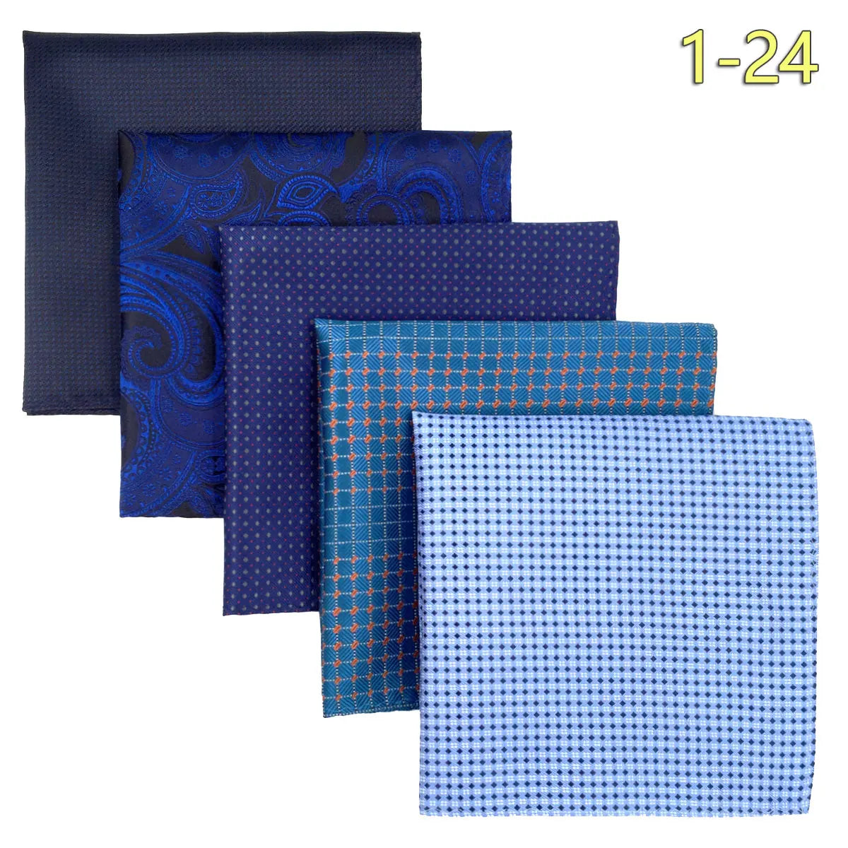 Conjunto de 5 Lenços de Bolso para Homem