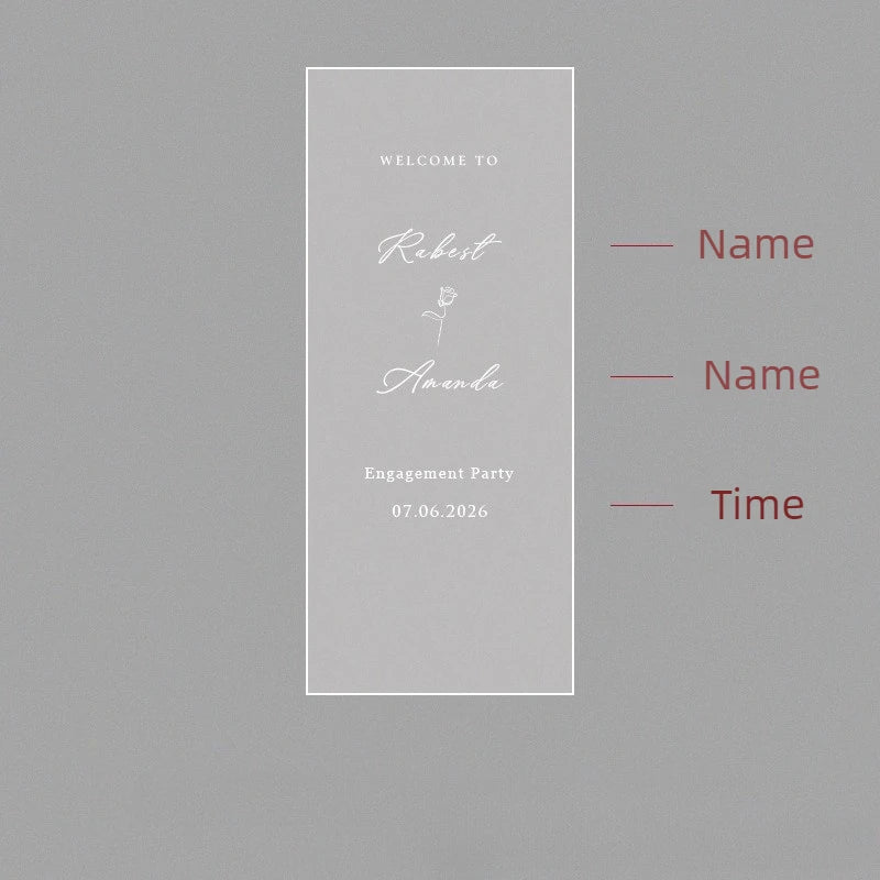 Placa de Boas-Vindas em Tecido com Renda Personalizada – Banner Elegante para Casamento