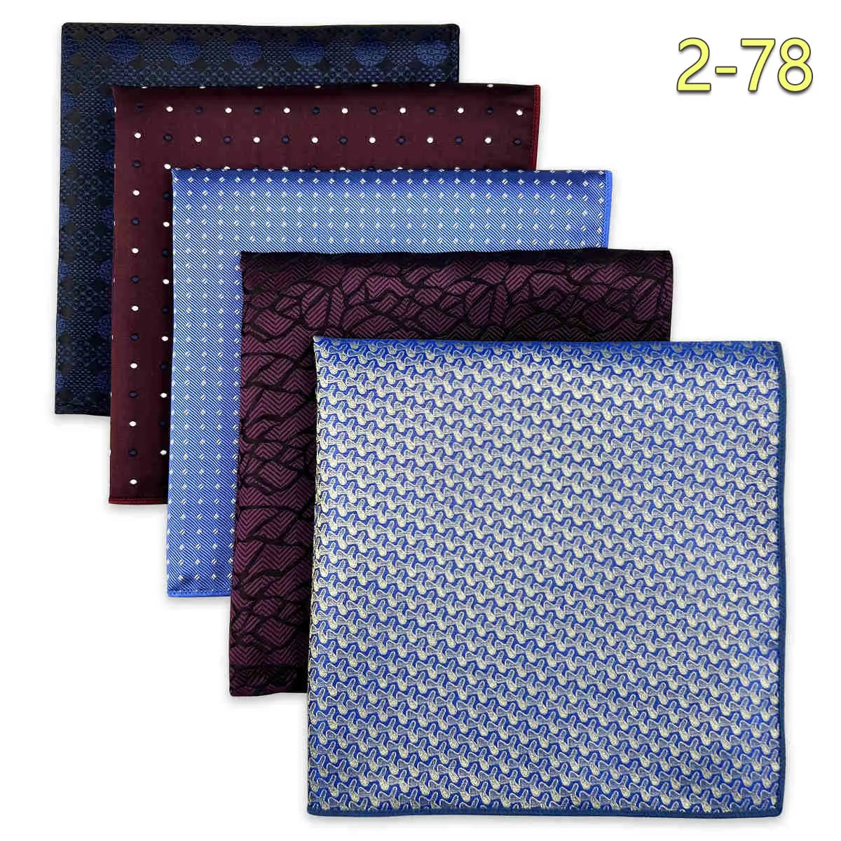 Conjunto de 5 Lenços de Bolso para Homem