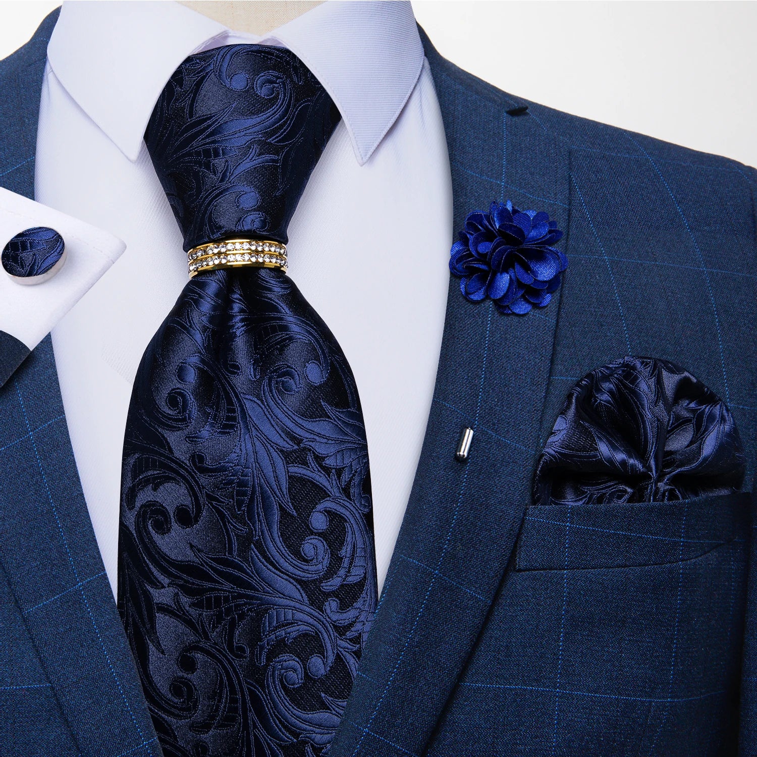Conjunto Premium de Gravata Floral para Homem