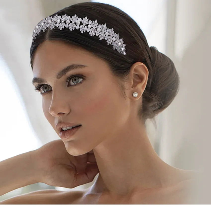 Tiara Luxo com Zircónias Cúbicas