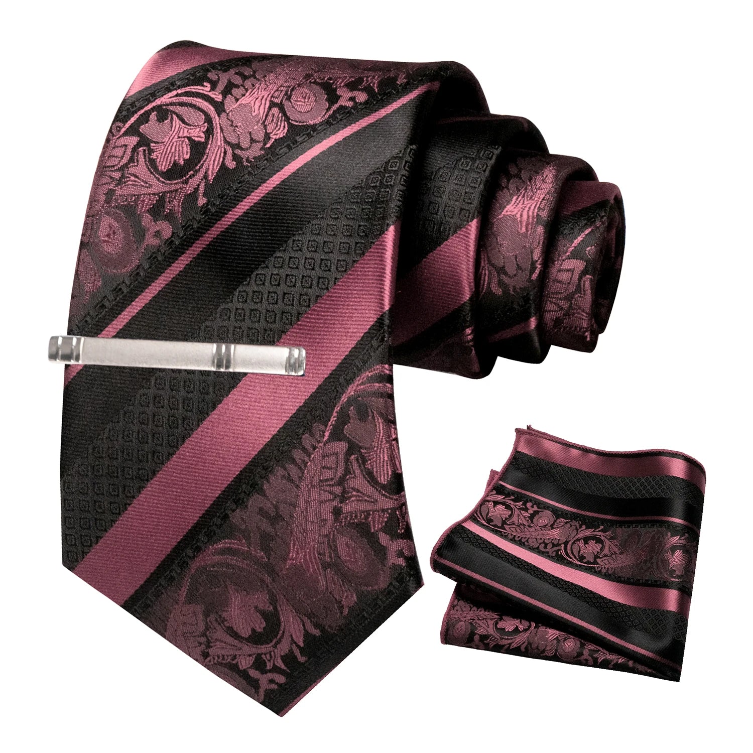 Conjunto de Gravata Floral para Homem